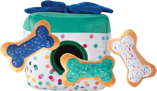 Fringe Studio Plush Dog Toy Set, Interactive Hide and Seek Play, All About The Gifts, Pet Shop Collection (289237)