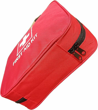 First Aid Bag Empty Emergency Medical Pouch First Responder Storage Compact Survival Medicine Bags for Sport Outdoors Car Office Pet Dog Cat (Red HQ)