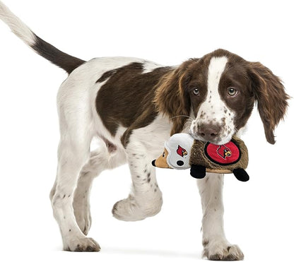 NCAA Louisville Cardinals Plush Hedgehog Toy for Dogs & Cats, Cool Soft Pet Toy for Fun and Interactive Play, Dog Chew Toy with Squeaker, Licensed Hot Pet Toy