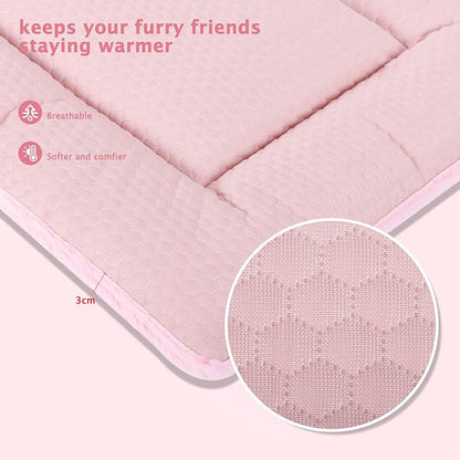 Dog Bed Mat, Crate Pad Reversible,Soft Kennel Pad, Washable Crate Mat (Cool and Warm),Pet Sleeping Mattress for Small Medium Dogs XB009