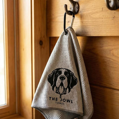 Jowl Towel with Hook, Attaches to Leash for Large Dogs, 1PC