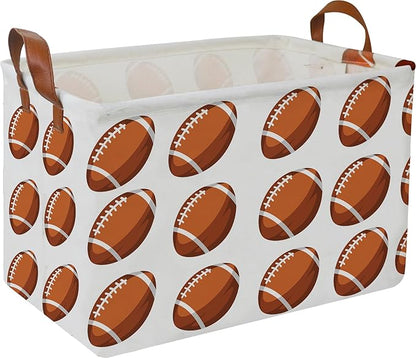 CLOCOR Rectangular Storage Basket, Storage Bin, Gift Basket, Room Decor(Rugby)