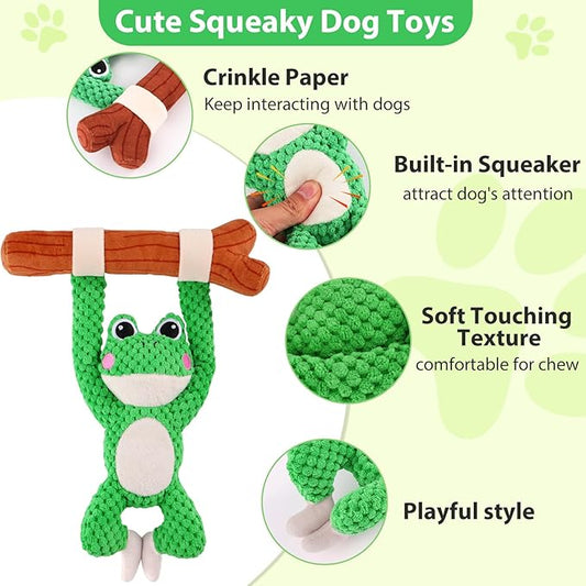 Squeaky Dog Toys, Tug of War Dog Toy for Dogs, Plush Puppy Toys, Interactive Dog Toys for Small, Middle, and Big Dogs