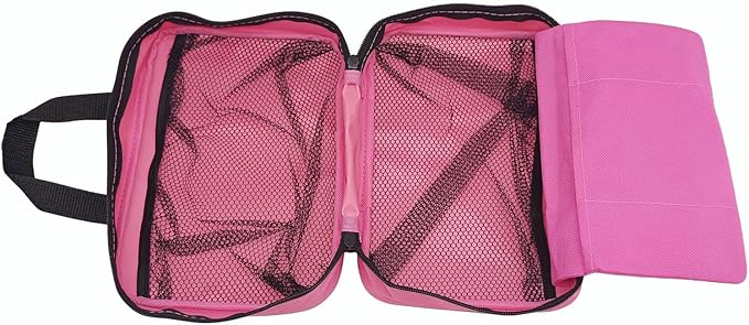 First Aid Bag Empty Emergency Medical Pouch First Responder Storage Compact Survival Medicine Bags for Sport Outdoors Car Office Pet Dog Cat (Pink BB)