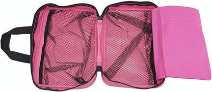 First Aid Bag Empty Emergency Medical Pouch First Responder Storage Compact Survival Medicine Bags for Sport Outdoors Car Office Pet Dog Cat (Pink BB)