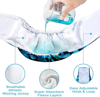 wegreeco Small Dog Diapers Male,Reusable Belly Bands for Male Dogs,Washable Doggie Puppy Male Diapers Wraps,Medium Large Size (5 Pack X-Large, Dark Geometry)