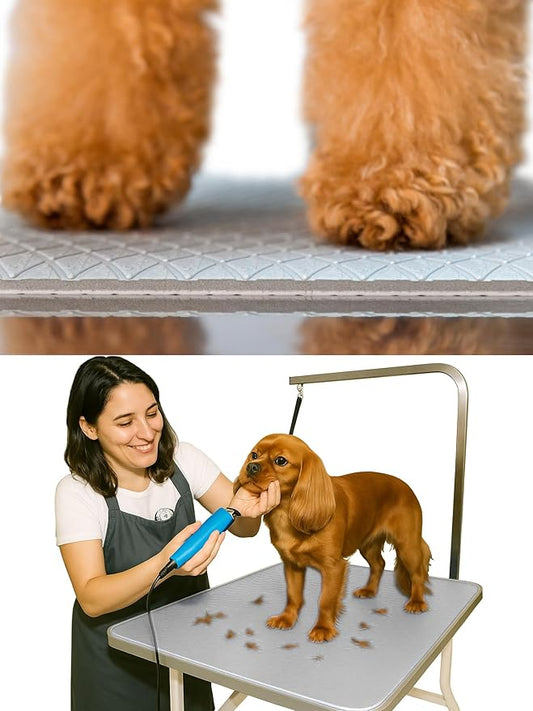 Seagull Multipurpose Foam Rubber Pet Grooming Table Mat 16 x 24 Inch Dog Grooming Mat for Table Cat Grooming Mat Dog Bath Mat Pet Vet Mat Non Slip Soft Waterproof Light Grey