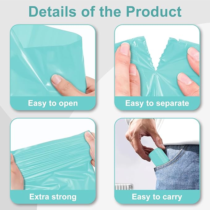 Toplive Dog Poop Bags Rolls, Dogs Waste Bag for Dog Doggie, Thick & Leak-Proof Poop Bag Doggy for Outdoor Puppy Walking and Travel, 16 Rolls (240 Bags), Blue