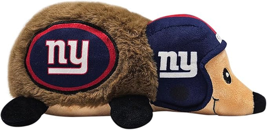 NFL New York Giants Plush Hedgehog Toy for Dogs & Cats, Cool Soft Pet Toy for Fun and Interactive Play, Dog Chew Toy with Squeaker, Licensed Hot Pet Toy
