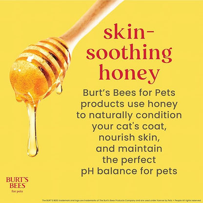 Burt's Bees for Pets Cat Dander Wipes with Colloidal Oat Flour, 98% Natural Origin Formulas, Cats Dandruff Remedy, Feline Cleansing Sheets for Allergy Relief, 3pk, 50ct
