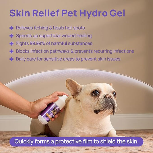 HICC PET Dog Wound Care Hydro Gel, Heals Wounds, Hot Spot Treatment for Dogs, Soothes Inflammation, Prevents Infection, Treats Bites, Scratches & Skin Ulcers, Cat Horse Wound Care Solution, 3.4 Ounces