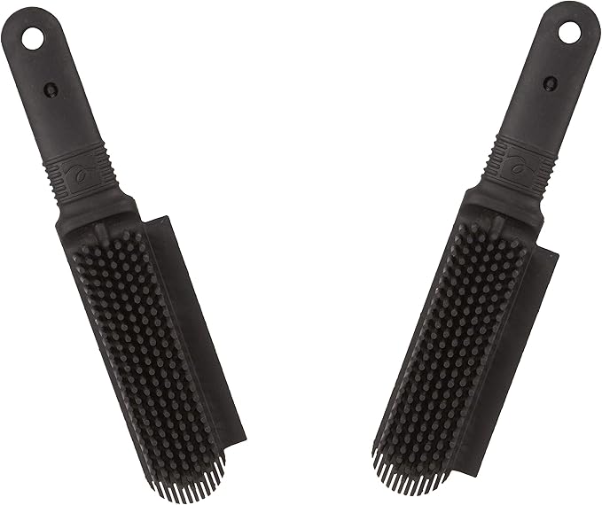 FURemover Plus Pet Hair Rubber Brush with Squeegee, Easily Remove Fur & Lint from Clothing, Carpets & Furniture, Gently Groom Dogs and Cats Wet or Dry, Black, (Pack of 12)