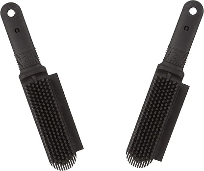FURemover Plus Pet Hair Rubber Brush with Squeegee, Easily Remove Fur & Lint from Clothing, Carpets & Furniture, Gently Groom Dogs and Cats Wet or Dry, Black, (Pack of 12)
