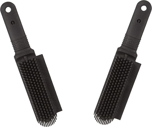 FURemover Plus Pet Hair Rubber Brush with Squeegee, Easily Remove Fur & Lint from Clothing, Carpets & Furniture, Gently Groom Dogs and Cats Wet or Dry, Black, (Pack of 12)