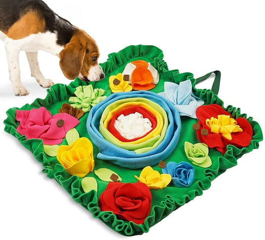 Snuffle Mat for Dogs - Interactive Dog Toys to Keep Them Busy | Dog Puzzles Slow Feeder Bowl for Puppy Treat Lick Mat