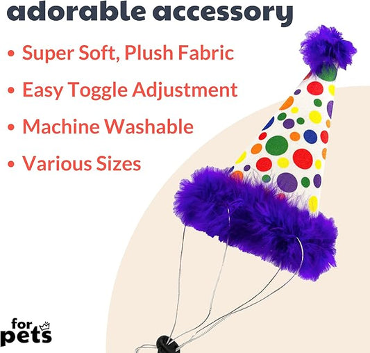 Huxley & Kent Pet Party Hat | Happy Barkday (Large) | Birthday Hat for Dogs and Cats | Adjustable Strap for Comfort and Stability | Perfect for Birthday Party, Adoption Celebration Gotcha Day