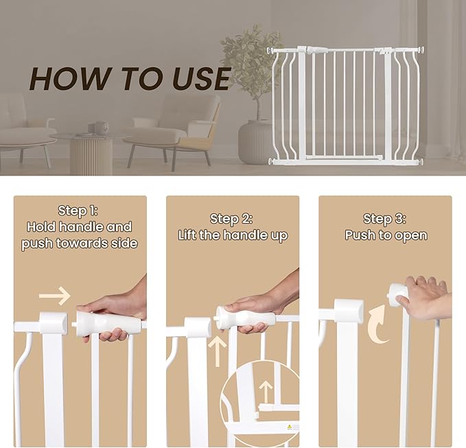 BalanceFrom Easy Walk-Thru Baby and Pet Safety Gate with Hold-Open and Auto-Close – Adjustable Steel Barrier for Stairs, Doorways, and Hallways, No Drilling Installation