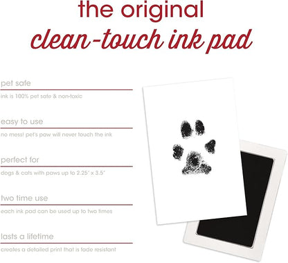 Pearhead Pet Paw & Nose Print Clean Touch Ink Pad Kit – Mess Free Inkless Impression Set for Dogs & Cats, DIY Pet Keepsake & Holiday Ornament, Small/Medium