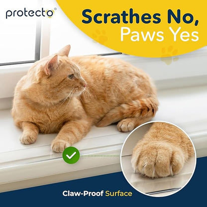 PROTECTO Window Sill Protector from Dogs & Cats, 29.5 x 2.25 Clear Window Guards from Cats Scratching Chewing & Clawing | Keep Your Sills Smooth & Paws Safe | Ultra Strong Window Sill Cover Protection