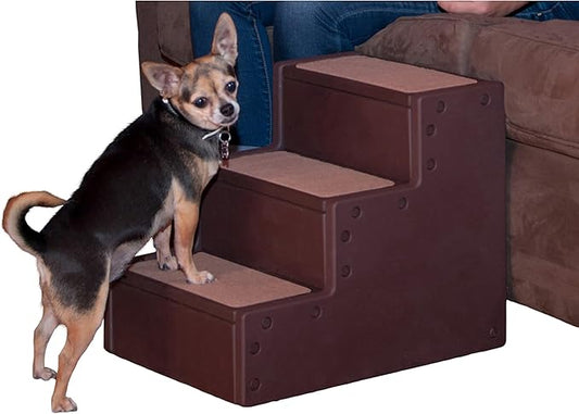 Pet Gear Pet Step III & IV Pet Stairs for Small Dogs and Cats up to 50 pounds, Lightweight, No Tools Required, 13 Colors to Choose from, Mocha, 3 Steps