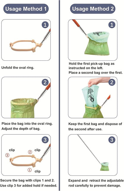 Pooper Scooper – Hands-Free, Bend-Free Dog Poop Catcher, No Cleaning Needed, Portable Dog Waste Pickup Tool for Yard & Walks