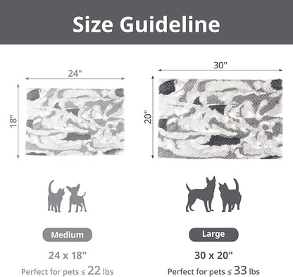 Self Warming Cat Bed, 30" x 20" Ultra Soft Cat Dog Pet Heating Pad for Indoor Outdoor, Non-Slip Heated Dog Mat Thermal Blanket