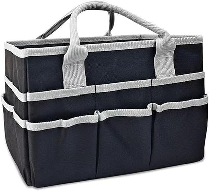 Dog Grooming Organizer Bag with 10 Pockets, 600D Oxford Portable Tote for Pet Supplies Storage, Travel Grooming Kit for Dog Cat Accessories, Shampoo, Brush, Clipper, Lightweight & Durable