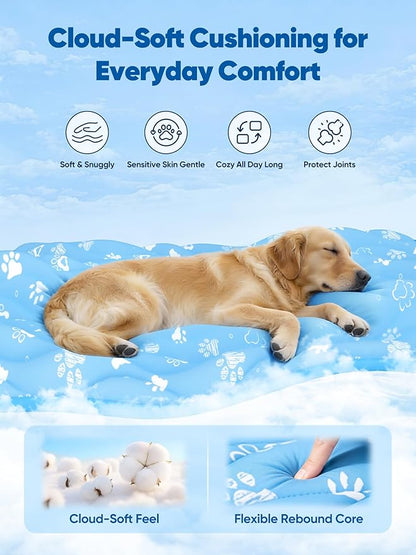 Rywell Super-Absorbent Cooling Mat for Dogs 30"x20" Arc-Chill 3.0 & Color-Changing Dog Cooling Mat, Stay Cool & Dry, Washable, Non-Slip Pet Bed Mat for Floors, Sofas, Kennels