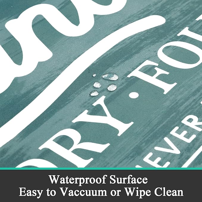 Pauwer Laundry Room Rug Runner 20"x48" Waterproof Rubber Laundry Mat Non Slip Kitchen Mats for Floor Washable Floor Mat Runner Rug for Farmhouse Mudroom Washroom Bathroom Decor