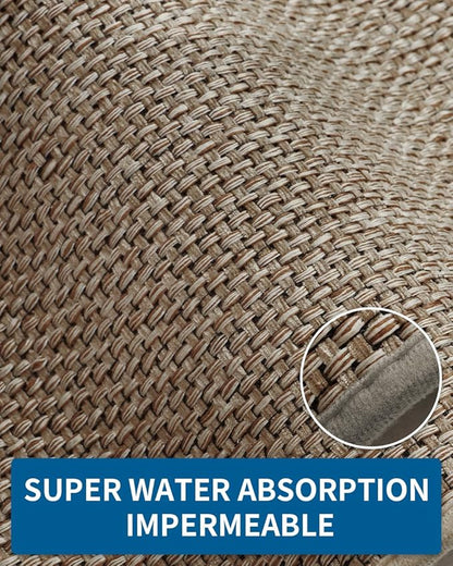 Kitchen Rugs and Mats Non Skid Washable, Absorbent Runner Rugs for Kitchen, Front of Sink, Kitchen Mats for Floor(Brown, 20"x47")