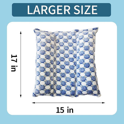 17x15in Waterproof & Reversible Rabbit Bed, Washable and Thickened Bunny Bed, Soft Fleece Pet Mat for Bunnies, Cats, Dogs & Small Pets (Blue)