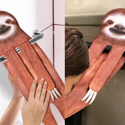 AGRIMONY Sloth Funny Hand Towels for Bathroom Kitchen - Sloth Gifts for Women Men Teens Kids-Easter Mothers Fathers Valentines Housewarming Unique Christmas BirthdayGifts for Animals Lovers