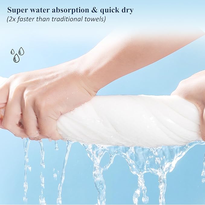 5 Pack Disposable Bath Towels, Size 55" x 27.5", Ultra Soft, Quick Dry Thickened Body Towels, Camping Towel, Disposable Towels for Travel Beach Gym Sauna Spa, Travel Towels, Pet Towel (5pcs)