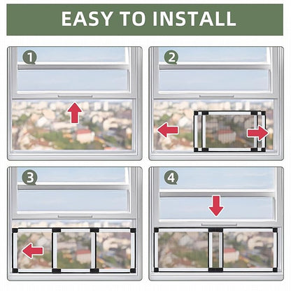 FLYZZZ Adjustable Window Screen Small Expandable Window Screens, (9.84'' High by 16-28'' Wide, B) 2 Packs Suitable for Window Openning Width Size 16''-28''， 20% Smaller Than Standard Screens