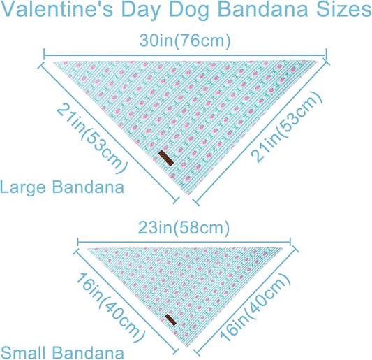 Summer Dog Bandana, UP URARA PUP Strawberry and Bowknot Triangle Bid Scarf for Medium Large Dogs, Cotton Kerchief for Girl Boy Puppies, Cute Spring FloralBandana,S