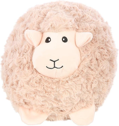 Pet Lou Lamb Ball, Biege, 8-inches Height, Squeak Toy, Plush, Pet Toys and Supplies