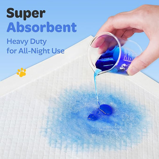 50 Count 28" x 34" Disposable Puppy Pads, Super Absorbent Dog Pee Pads with Anti-Slip Adhesive Tabs, Quick-Dry, Leak-Proof, Odor Control Training Pads for Dogs & Pets, X-Large