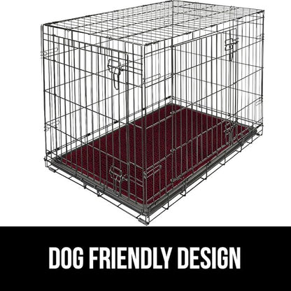 GORILLA GRIP SoakSTOPPER Dog Door Mat, 30x20 Machine Washable Rug Absorbent Doormat Captures Moisture Mud Dirt, Quick Dry Soft Chenille Entryway Rugs Indoor Entrance Mats for Dog Paws, Burgundy