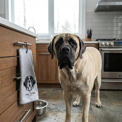 Jowl Towel with Hook, Attaches to Leash for Large Dogs, 1PC