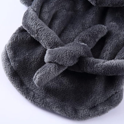 Dog Drying Robe Coat Super Absorbent Soft, Fast Drying Pet Dog Bathrobe Towel with Adjustable Waistbelt