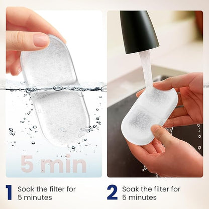 Cat Water Fountain Filter Replacement,18 Pcs(6 Carbon+ 6 Sponge+ 6 Cotton) for Pets Automatic Water Dispenser for Dogs, Compatible with 2.2L/3L/3.2L/3.5L/12L Stainless Steel Cat Fountains