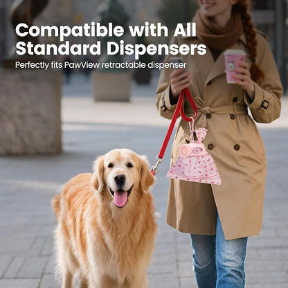 Dog Poop Bags, Guaranteed Leak Proof and Extra Thick Poop Bag Rolls for Dogs, Lavender Scented Pet Waste Bags Made from 70% Certified Recycled Plastic, 270 Count, Pink