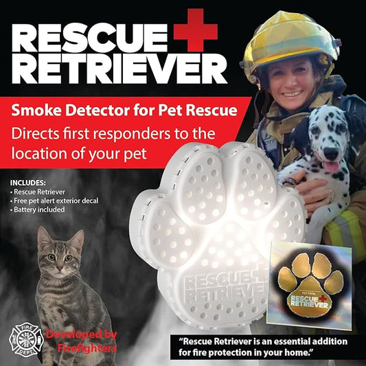 Rescue+Retriever Pet Safety Notification Device | Smoke-Activated Strobe Alert for Dogs & Cats | Designed by a Firefighter | 2025 Pet Innovation Award Winner