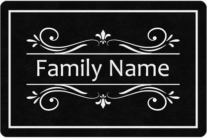 Custom Doormat with Family Name - Personalized Entryway Door Mat Front Door Mat for Outdoor Decor Entrance Mat Housewarming Gift with Anti-Slip Backing
