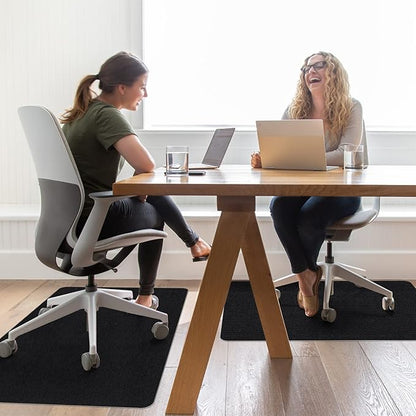 Sycoodeal Office Chair Mat,Computer Gaming Desk Chair Mat for Hard Wood & Tile Floor,Large Anti-Slip Floor Protector Rug,Easy to Clean,40" X 55" Black