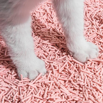 Michu Tofu Cat Litter Natural Clumping Tofu Cat Litter, Fast Clumping and Easily Scoop-able 5.5lb/88oz 5 Scents - Peach, 2 Pack