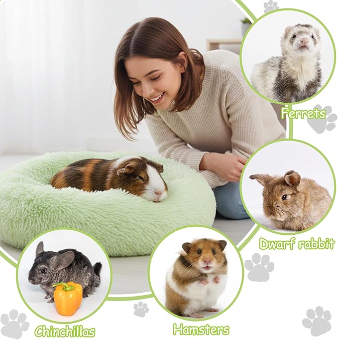 Guinea Pig Beds Hamster Beds Small Animal Bedding Thickened and Warm Winter Guinea Pig Beds for Dwarf Bunny Chinchillas Hamsters Hedgehogs Ferrets Green