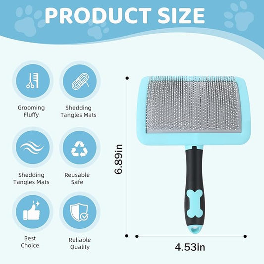 Great Pyrenees Brush,Dog Brush for Great Pyrenees,De-shedding and Fluffing Grooming Brush,Gifts for Great Pyrenees,Blue