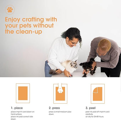 Pearhead Paw Print Clean-Touch Ink Pad, Mess Free Inkless Pet Impression Kit, Safe for Cats and Dogs, Pawprint Keepsake, Pack of 2