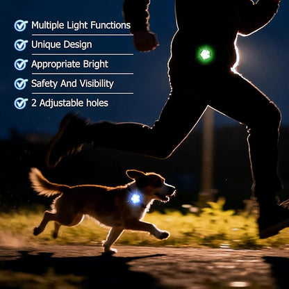 3-Pack Dog Collar Light, Fyorbietail 2025 Upgraded 8 Changing Rechargeable Dog Light with Durable Silicone Band, IPX7 Waterproof Collar Lights for Nightwalking, Hiking